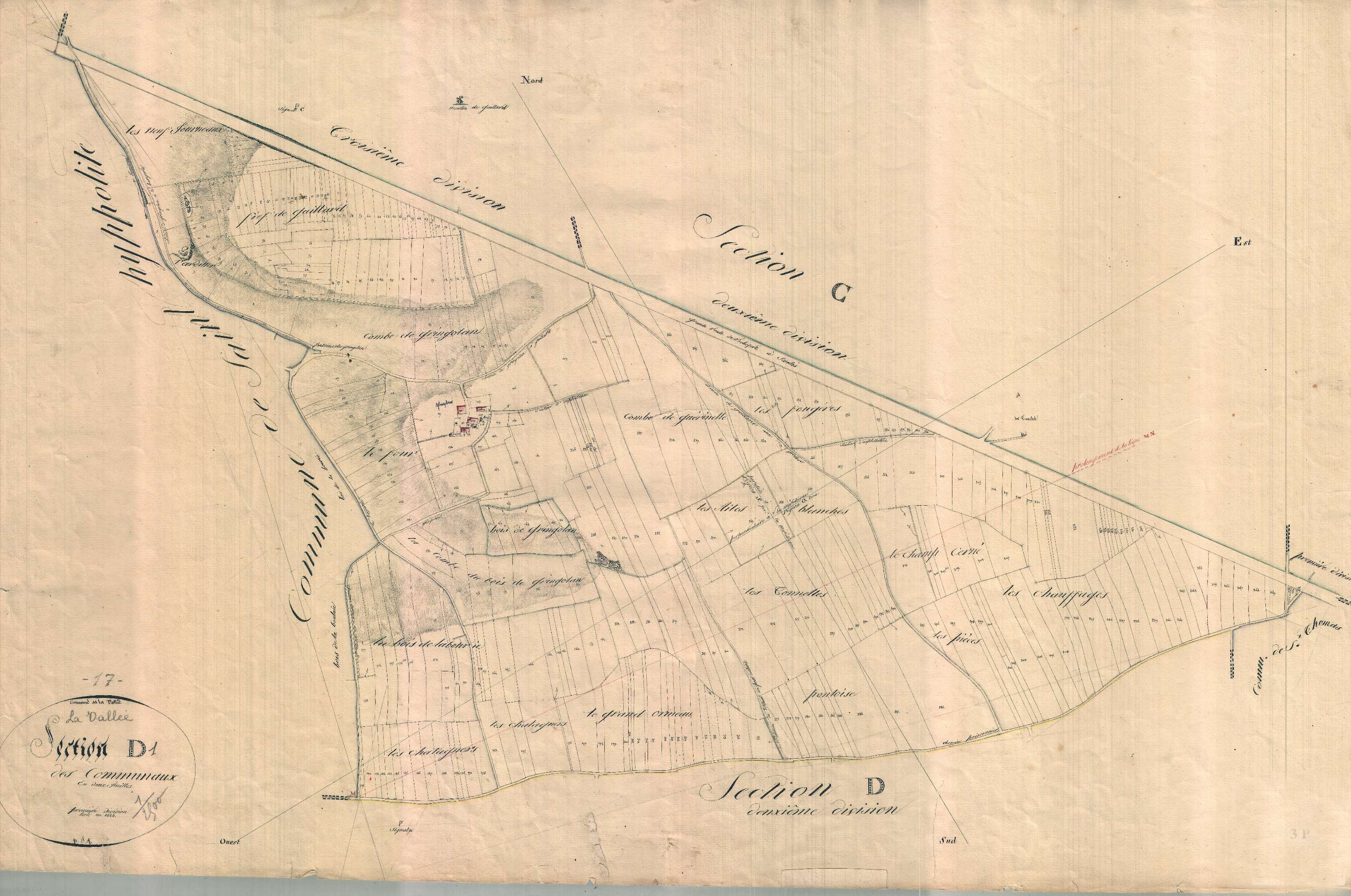 La Vallée - Section D1 dite des Communaux.