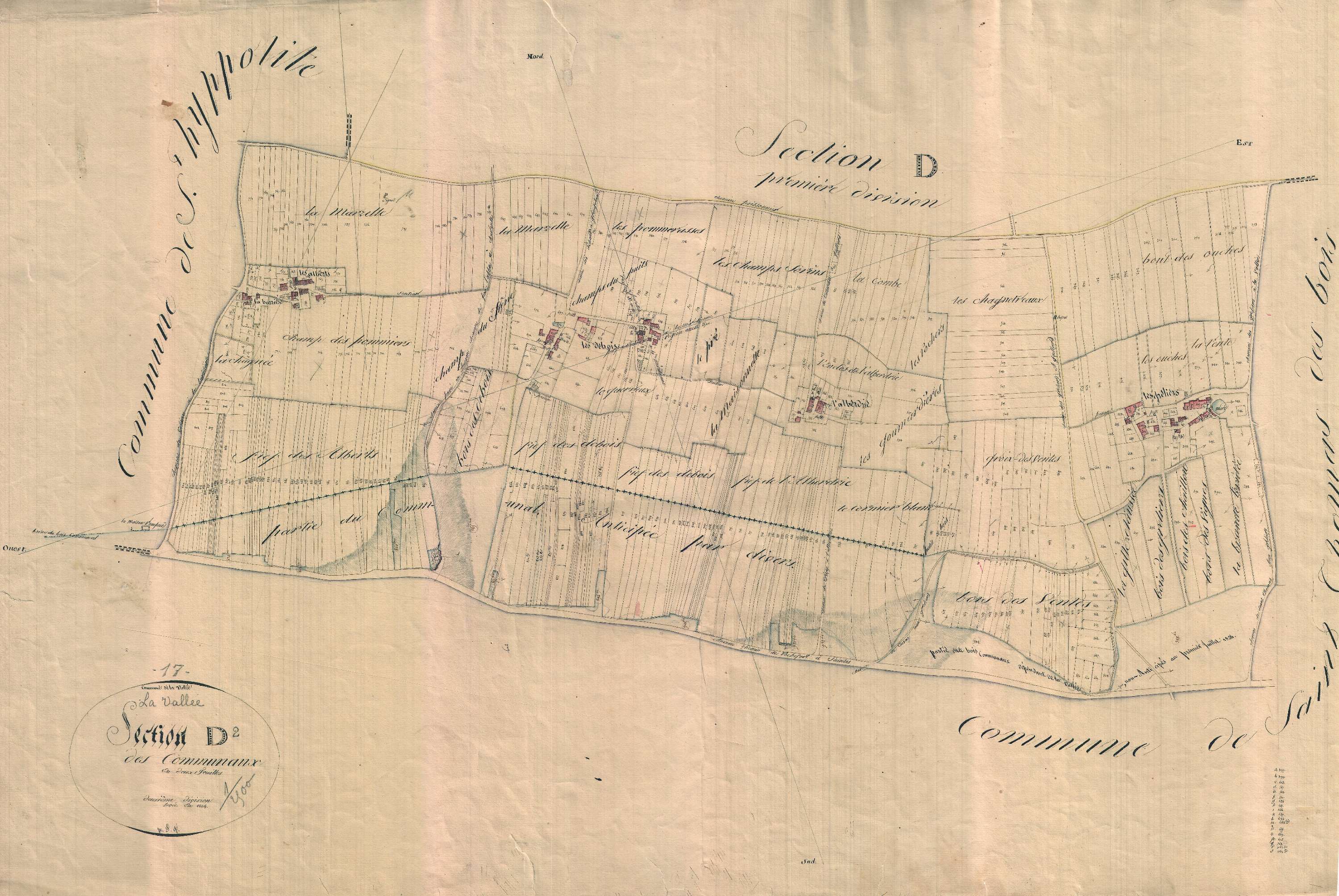 La Vallée - Section D2 dite des Communaux.