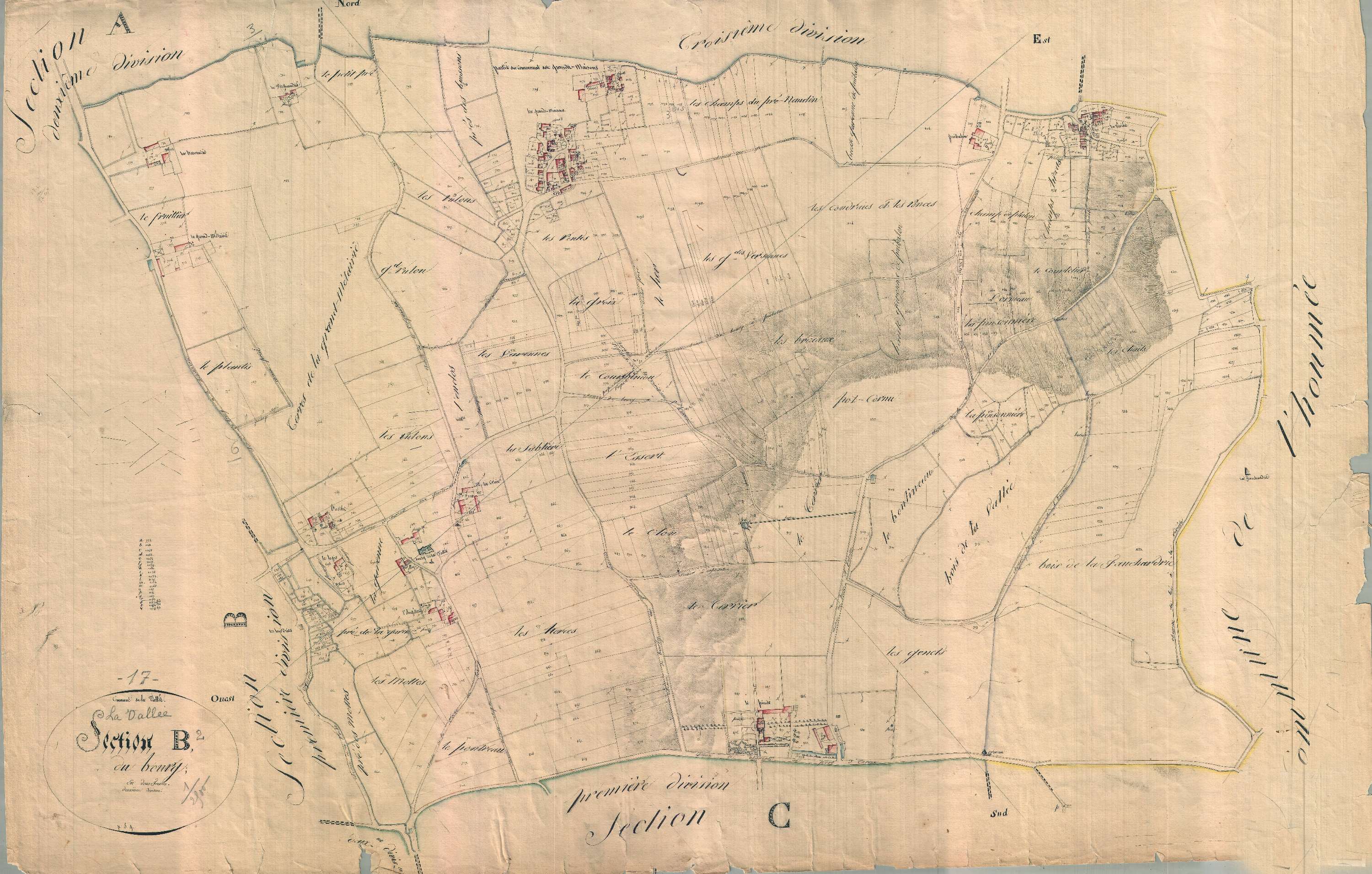La Vallée - Section B2 dite du Bourg.
