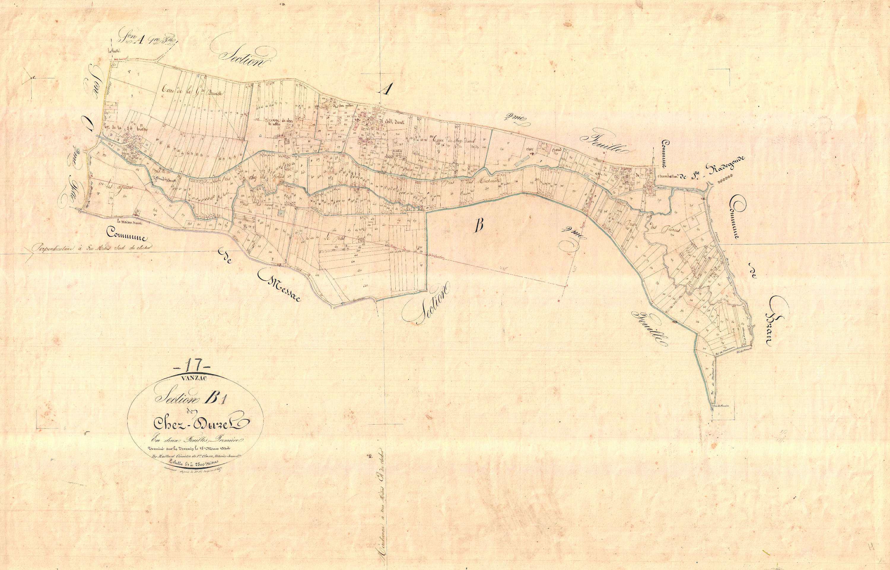 Vanzac - Section B1 dite de Duret.