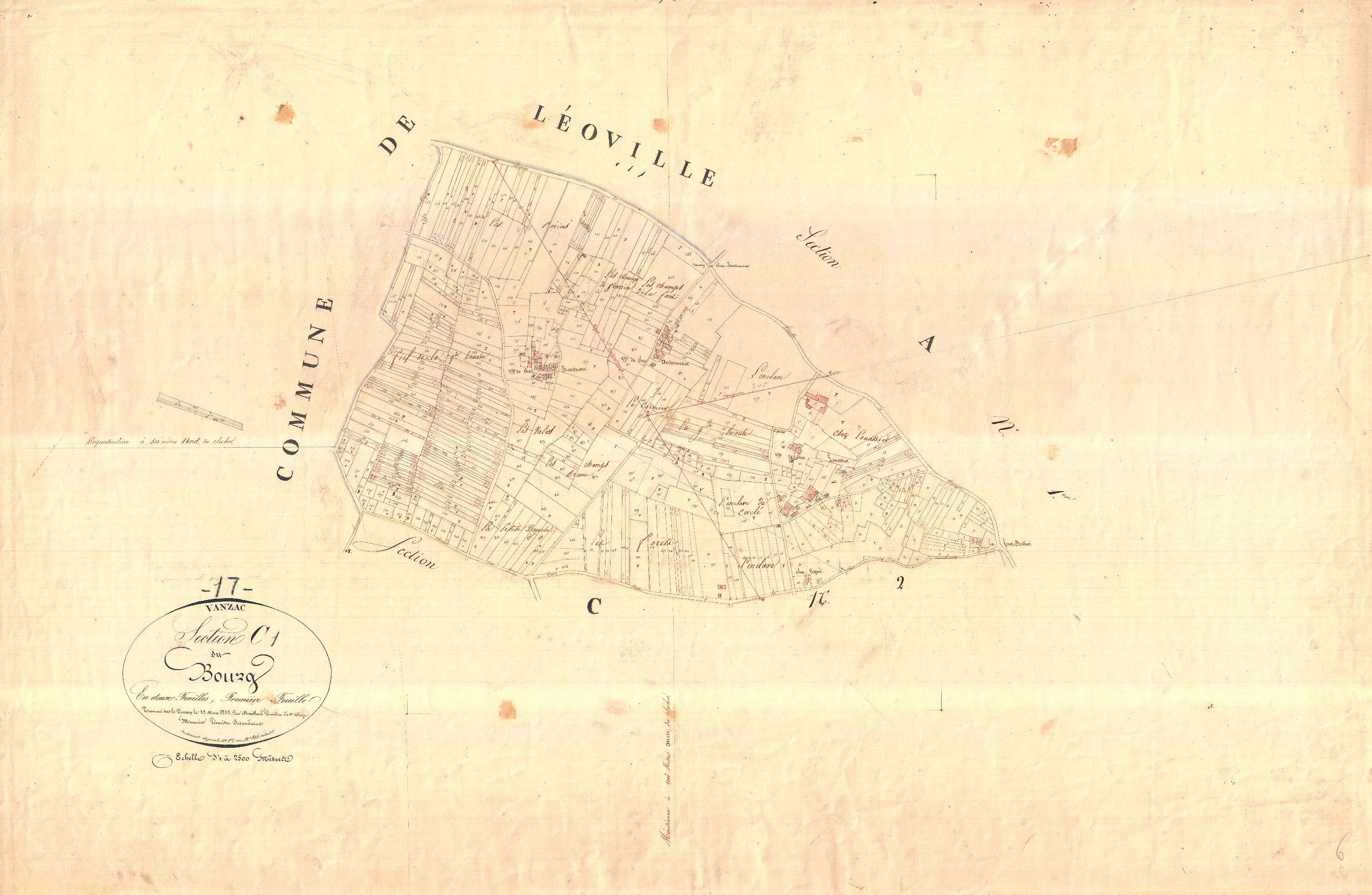 Vanzac - Section C1 dite du Bourg.