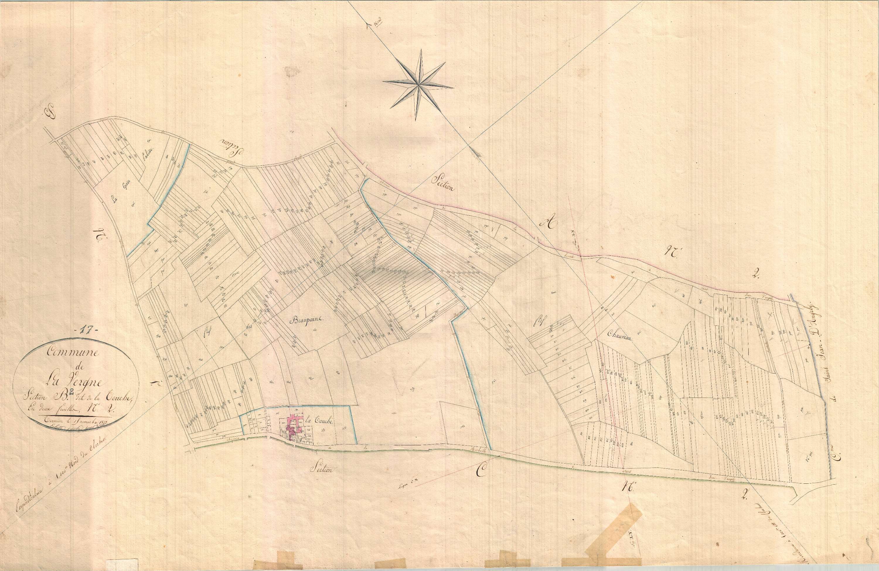 La Vergne - Section B2 dite de la Touche.