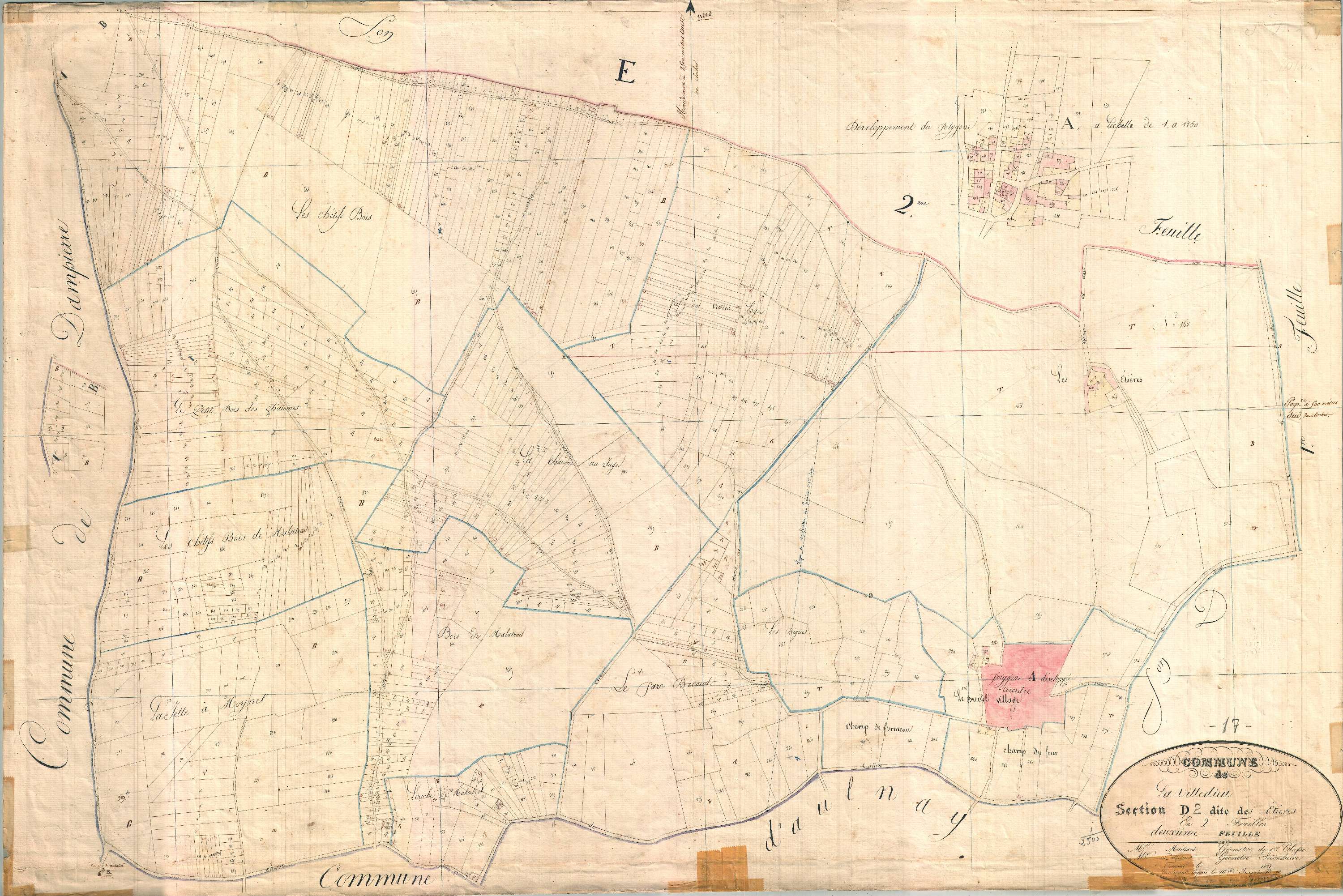 La Villedieu - Section D2 dite des Etiers.