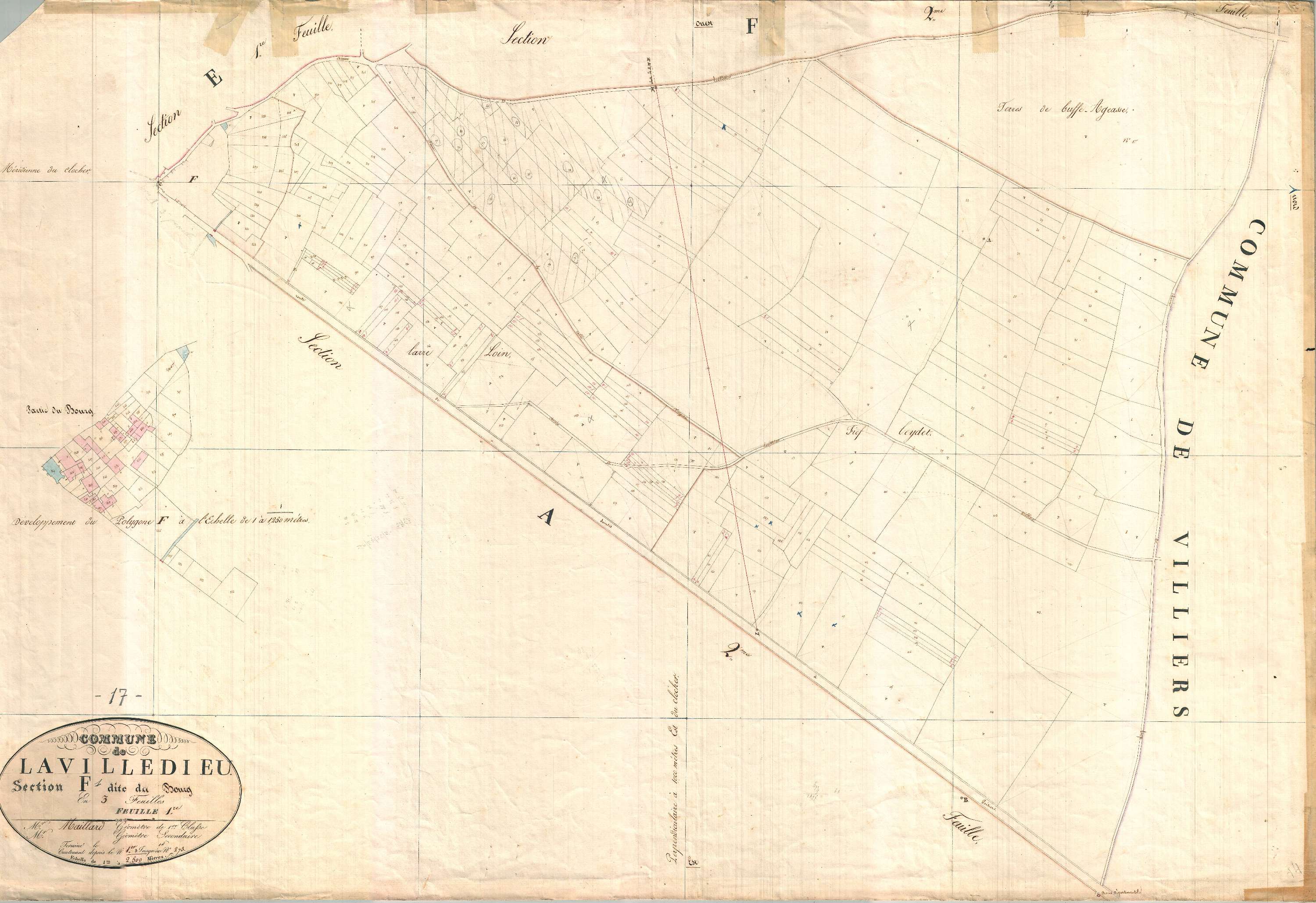 La Villedieu - Section F1 dite du Bourg.