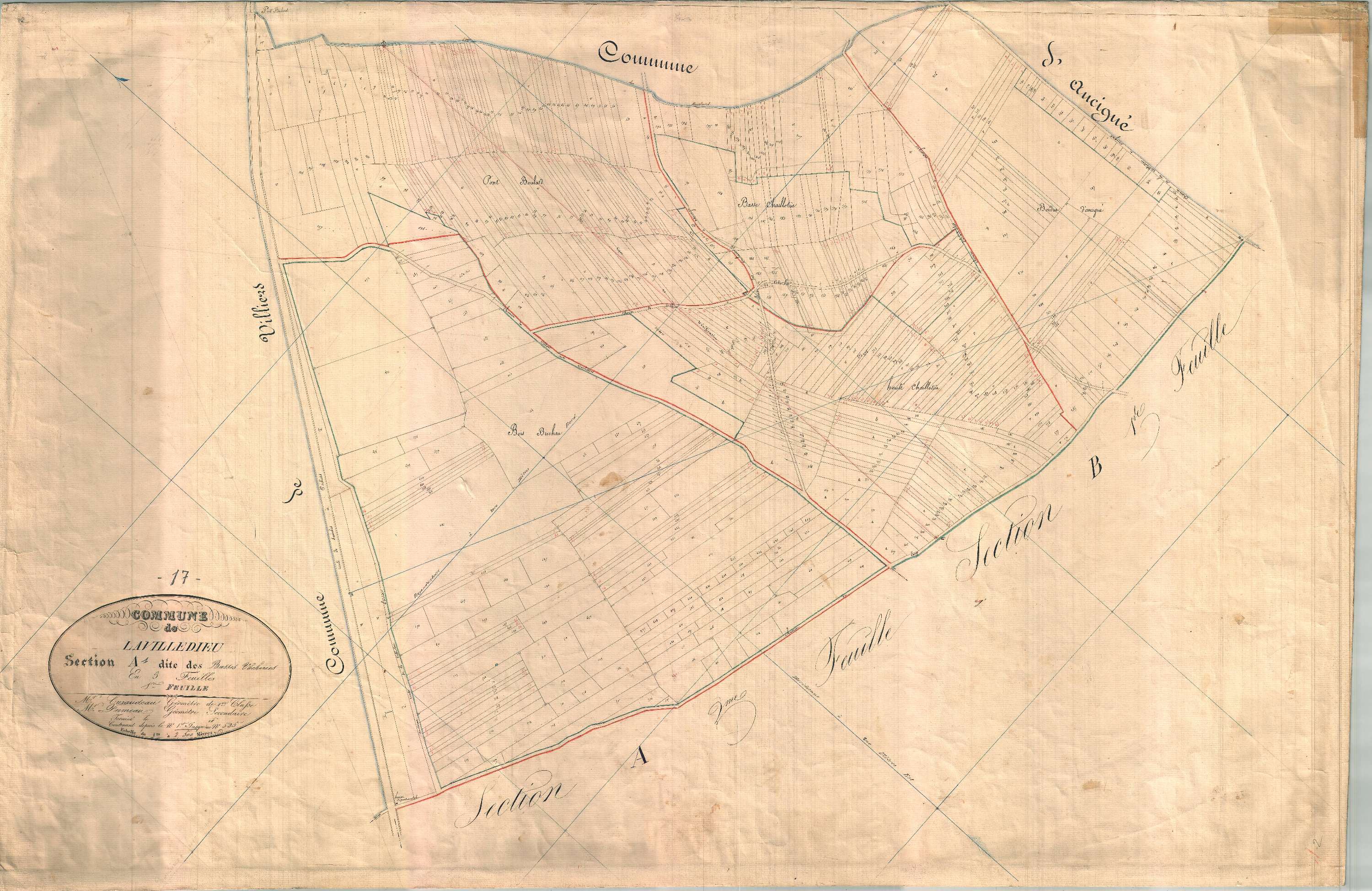 La Villedieu - Section A1 dite des Basses Vacheries.