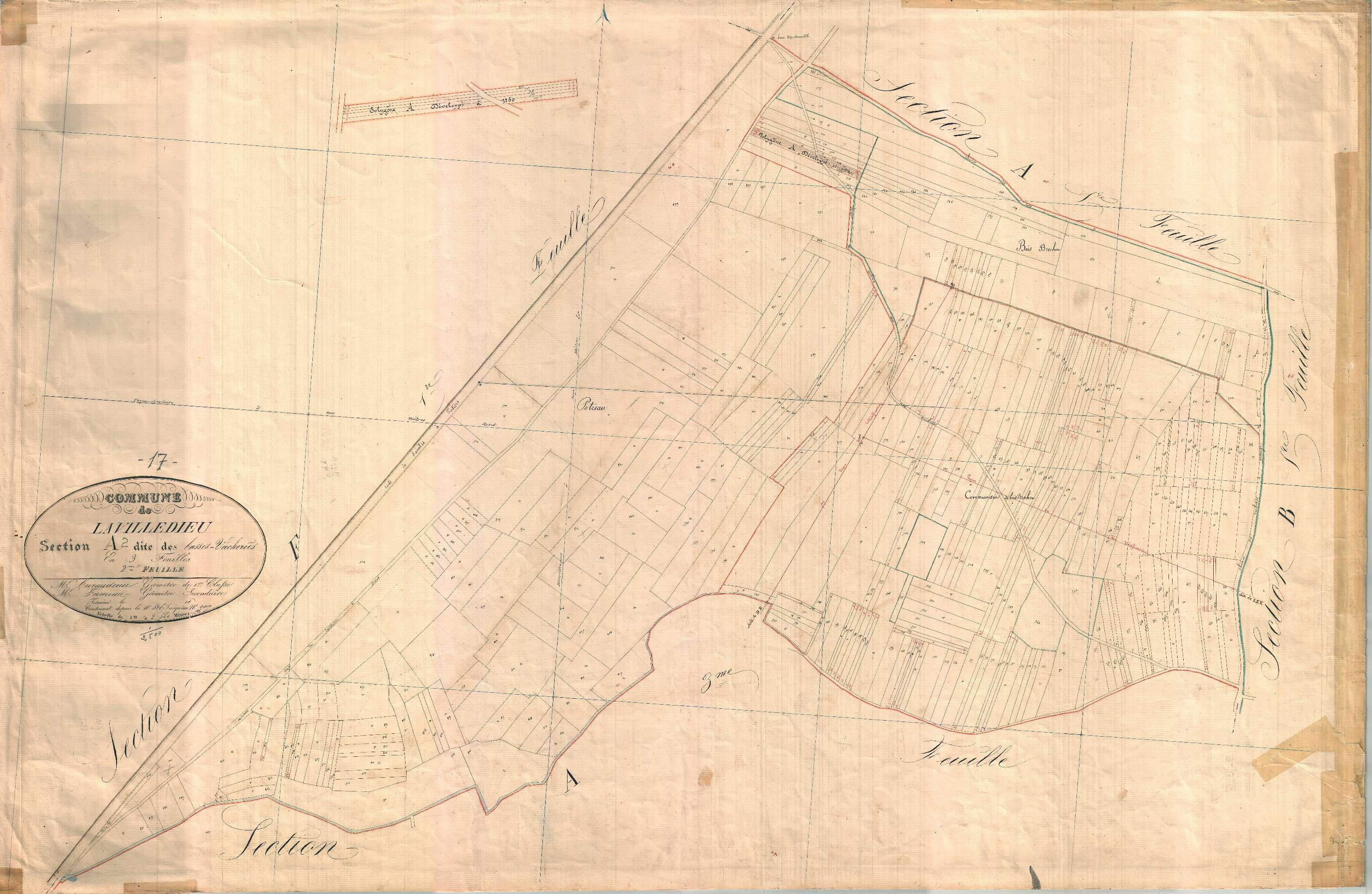 La Villedieu - Section A2 dite des Basses Vacheries.