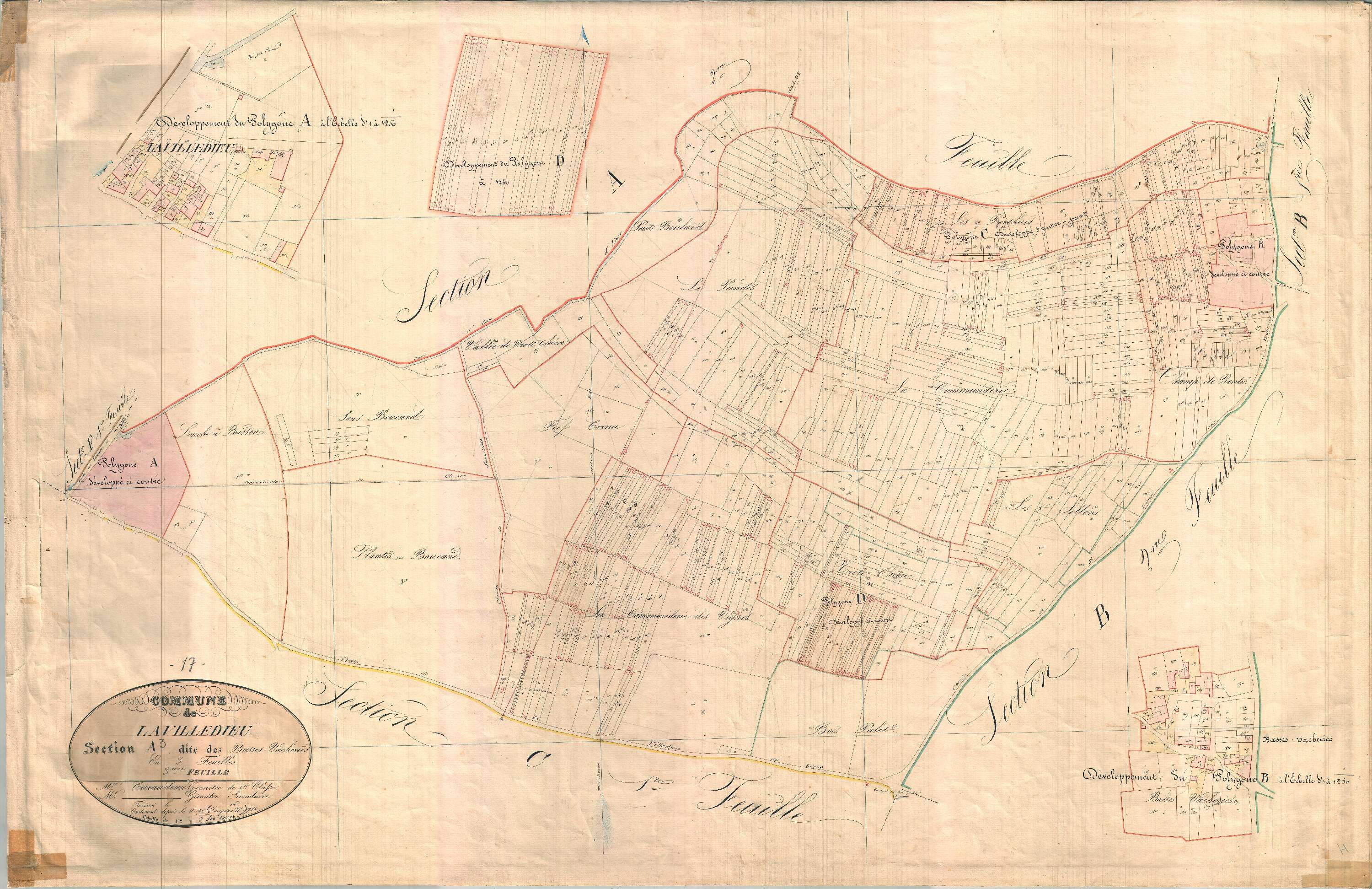 La Villedieu - Section A3 dite des Basses Vacheries.