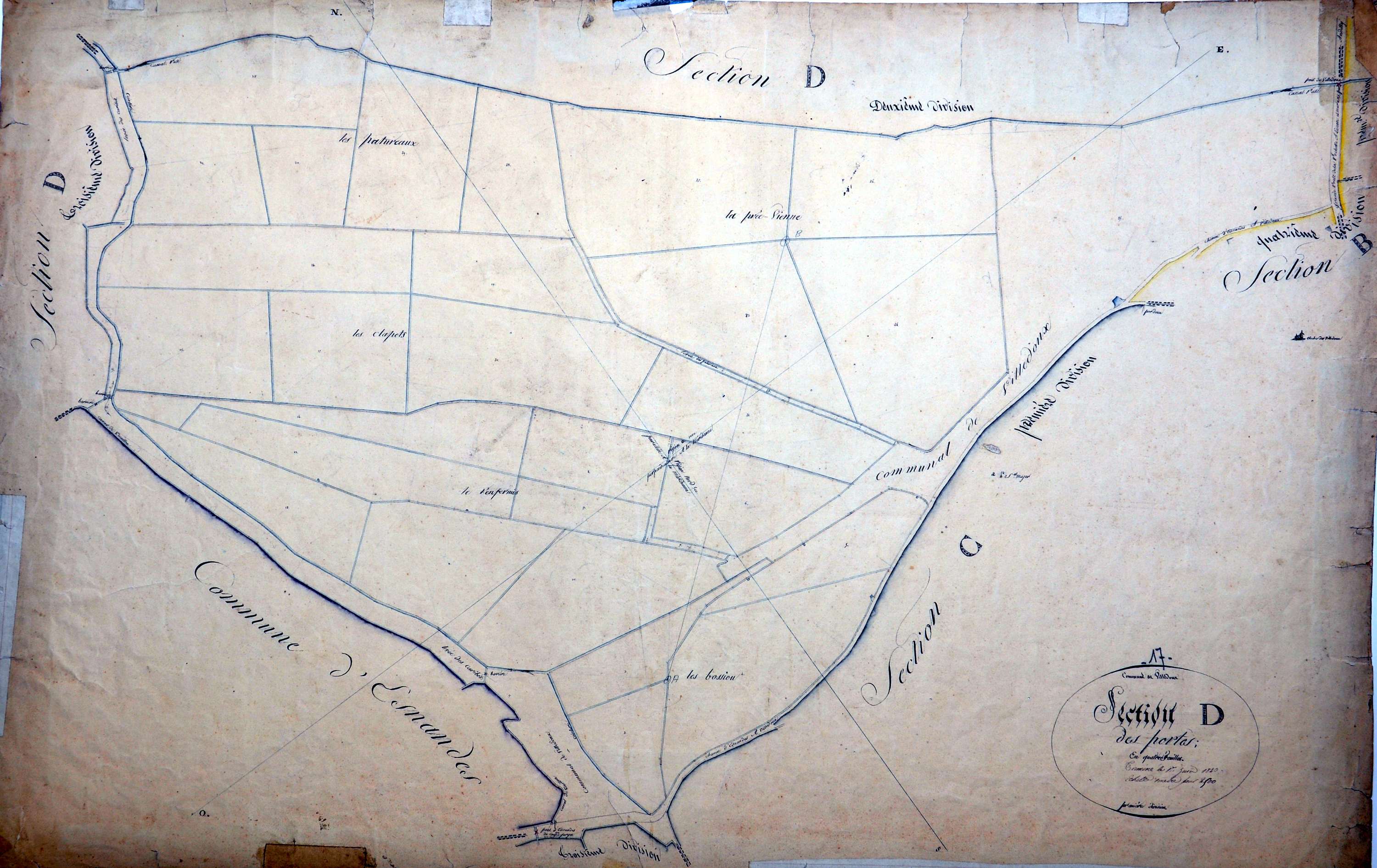 Villedoux - Section D1 dite des Portes. [momentanément indisponible, en cours de correction]