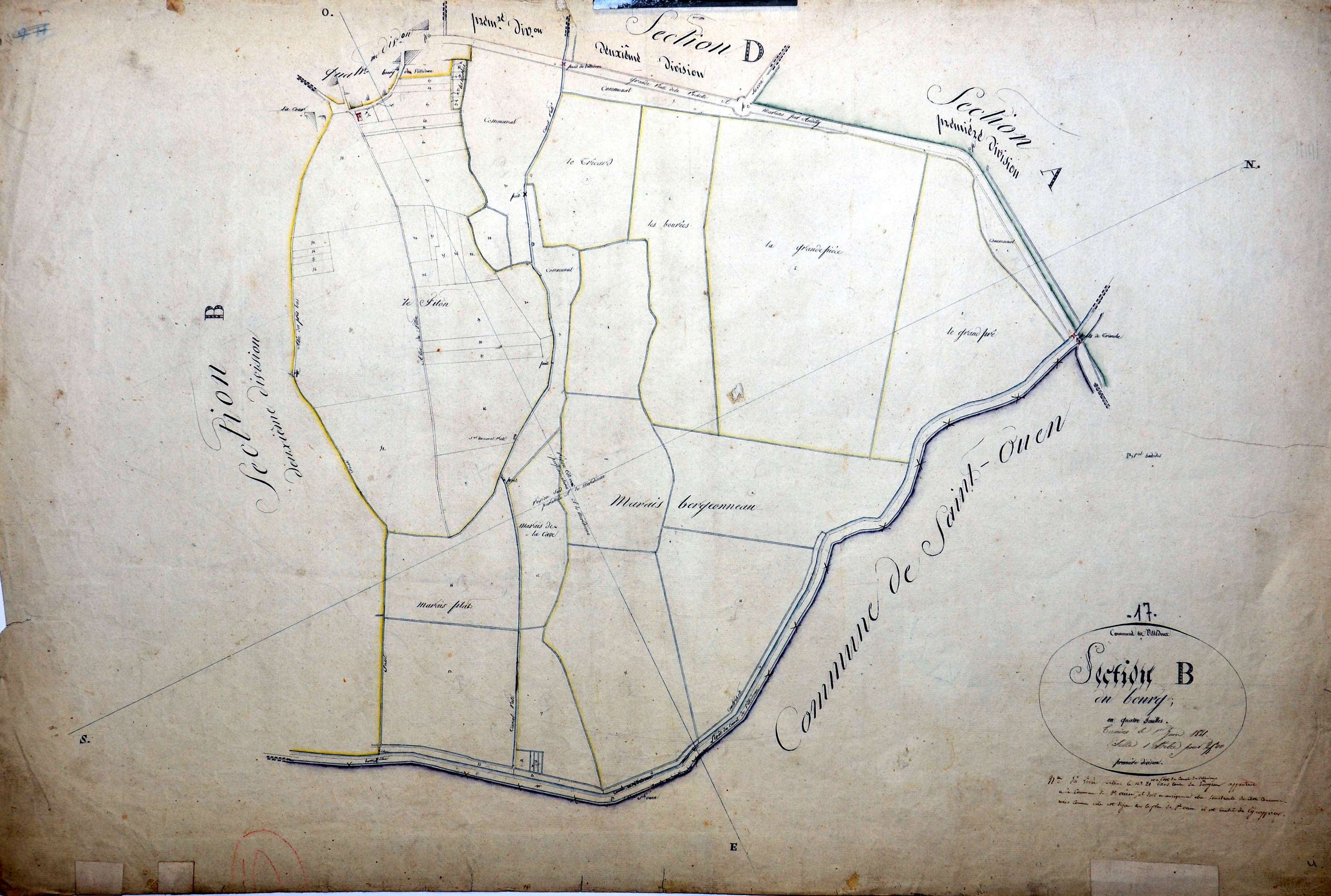 Villedoux - Section B1 dite du Bourg. [momentanément indisponible, en cours de correction]