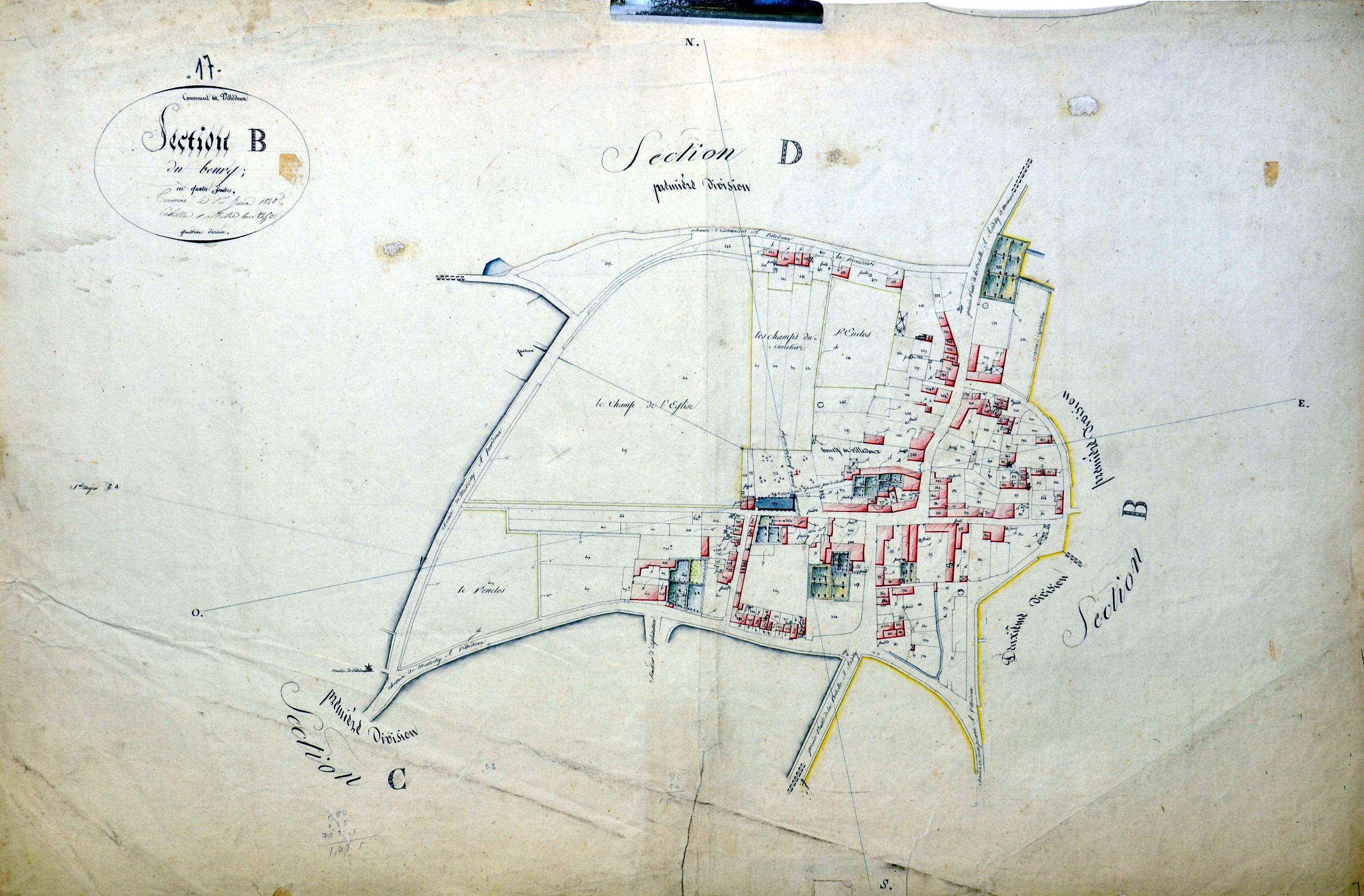 Villedoux - Section B4 dite du Bourg. [momentanément indisponible, en cours de correction]