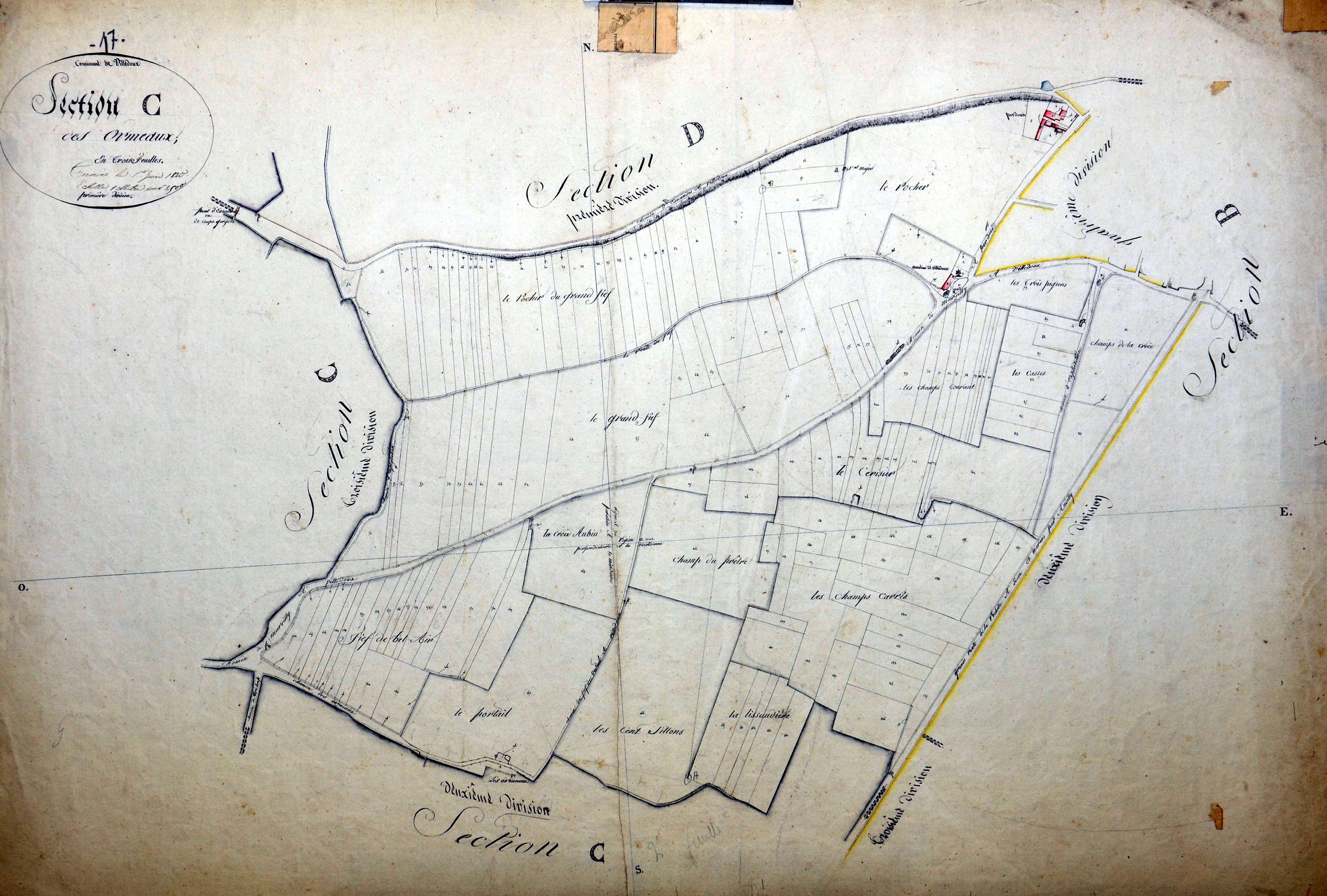 Villedoux - Section C1 dite des Ormeaux. [momentanément indisponible, en cours de correction]