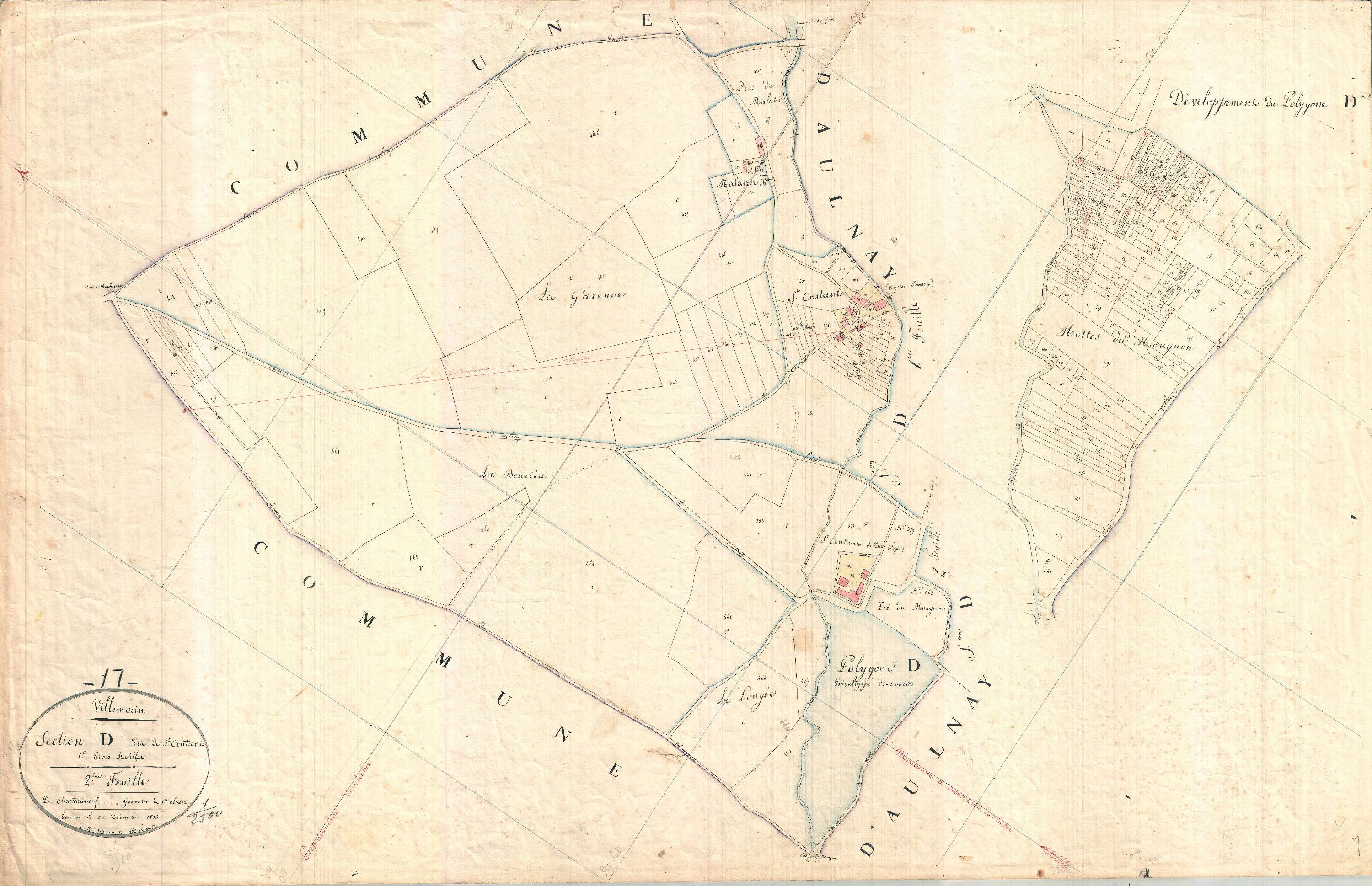 Villemorin - Section D2 dite de Saint-Coutant.