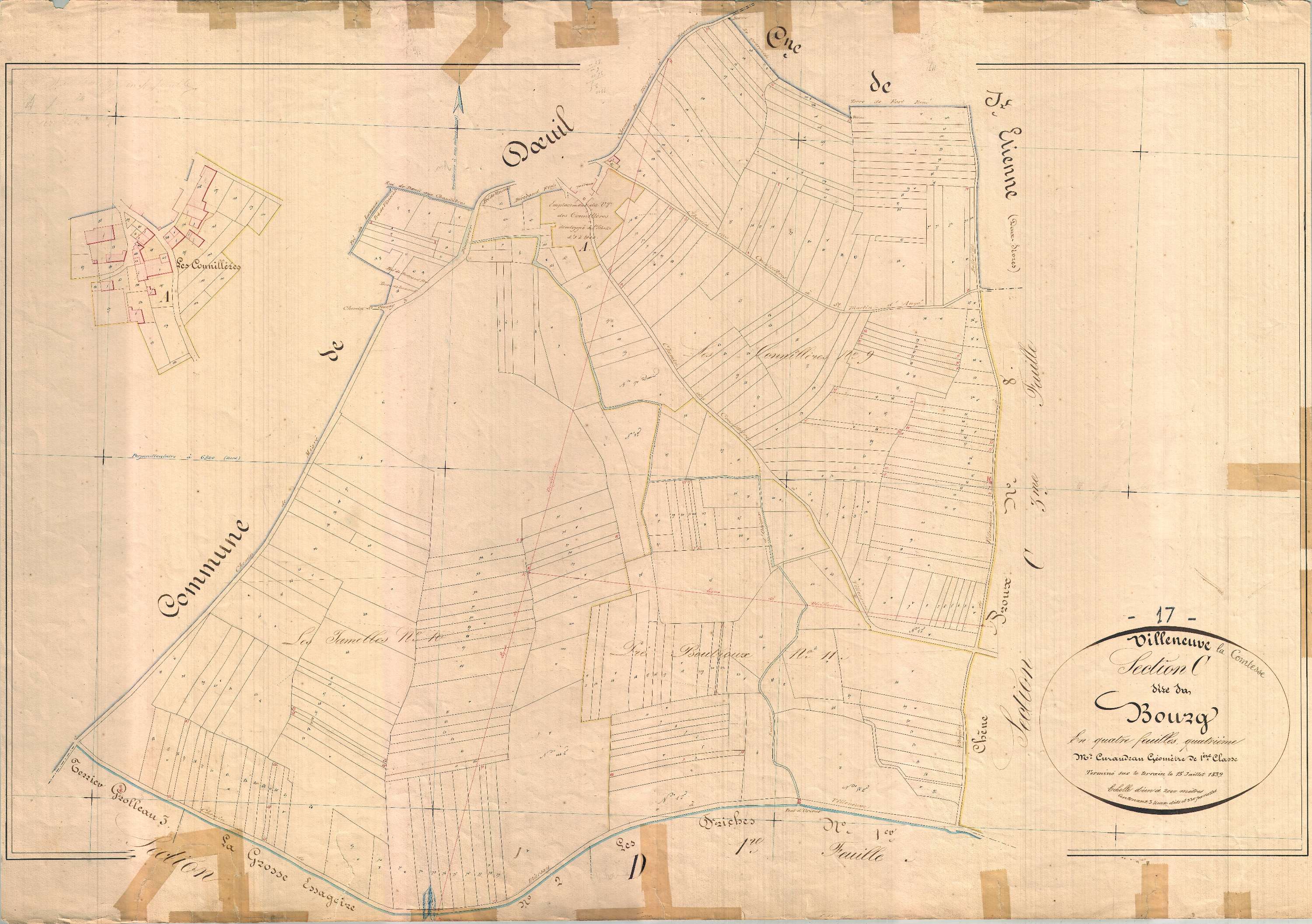 Villeneuve-la-Comtesse - Section C4 dite du Bourg.