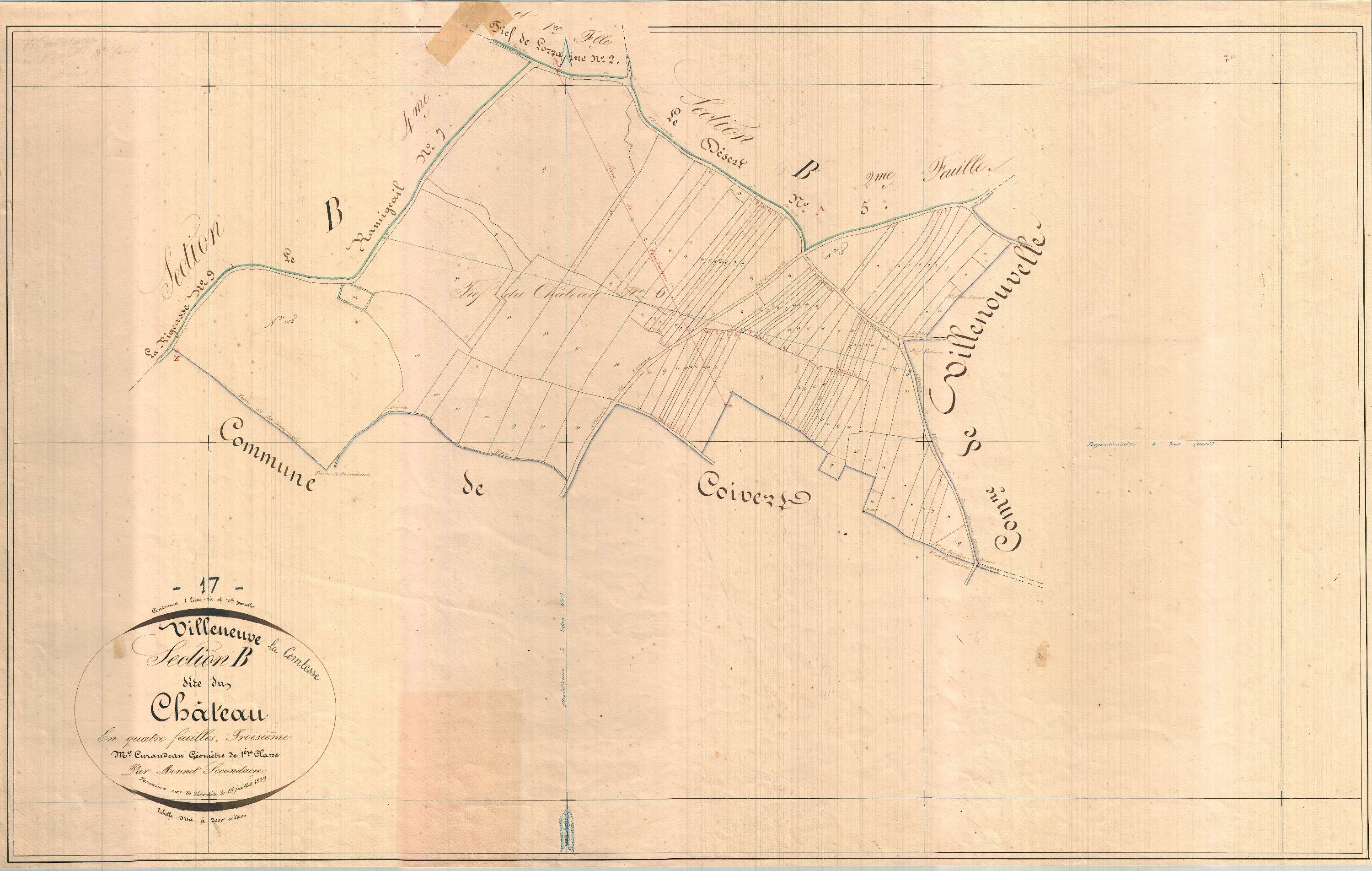 Villeneuve-la-Comtesse - Section B3 dite du Château.