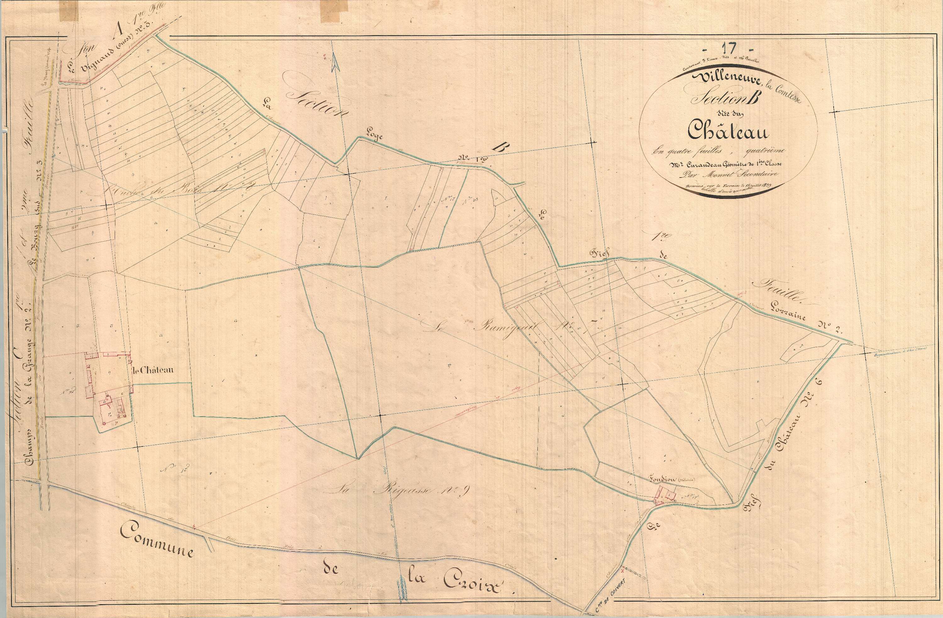 Villeneuve-la-Comtesse - Section B4 dite du Château.