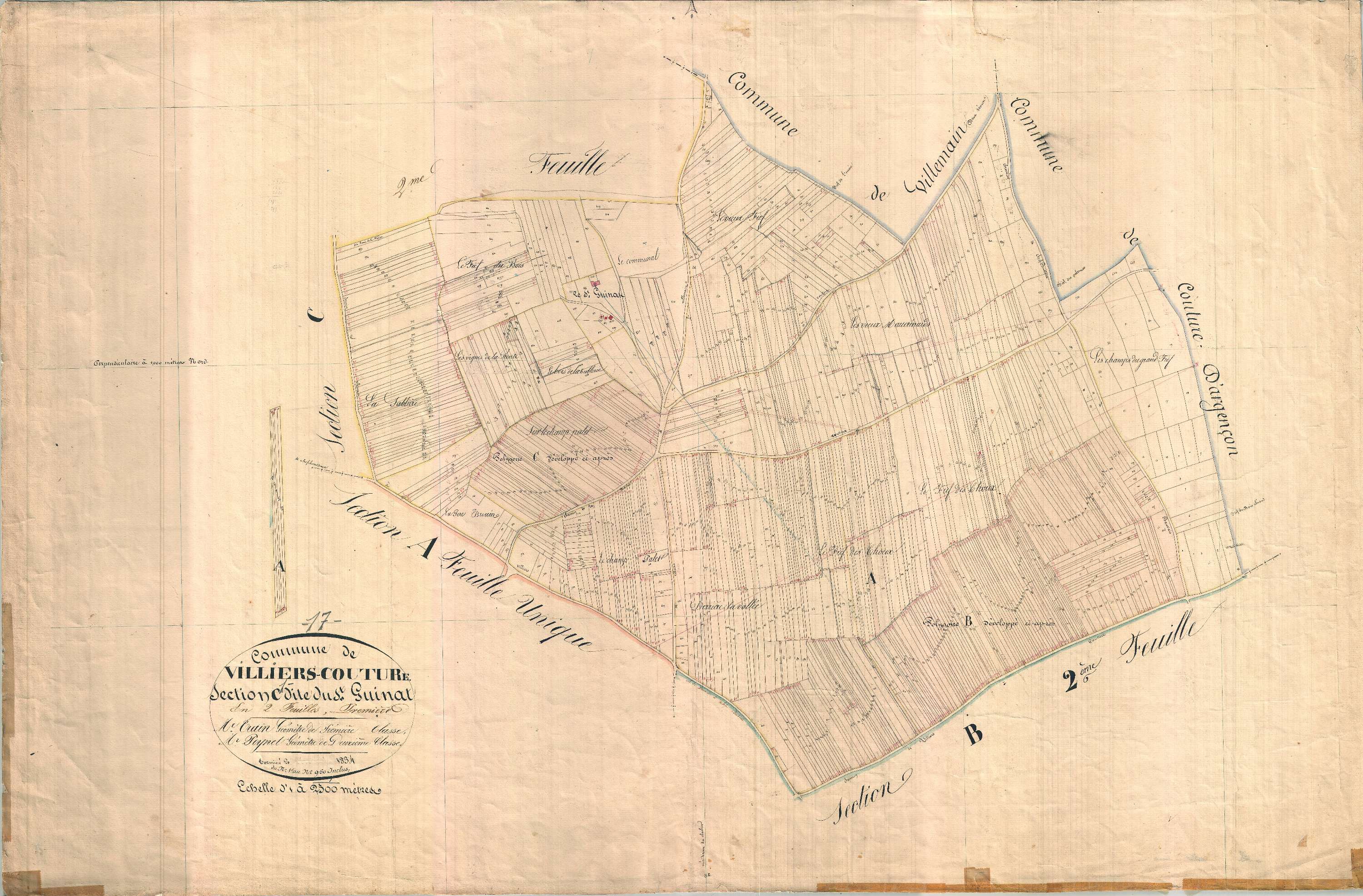 Villiers-Couture - Section C1 dite de Saint-Gugnat.