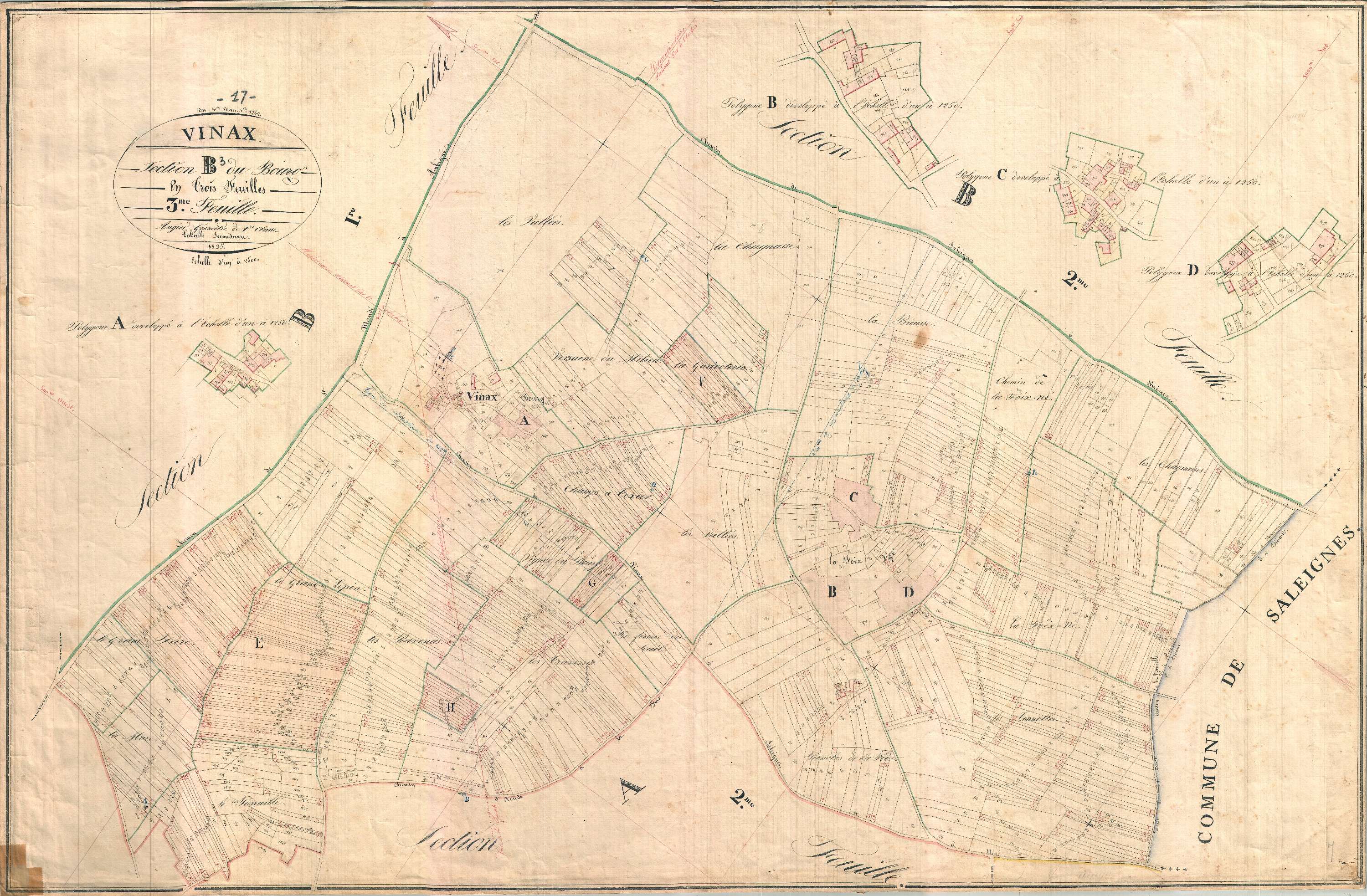 Vinax - Section B3 dite du Bourg.
