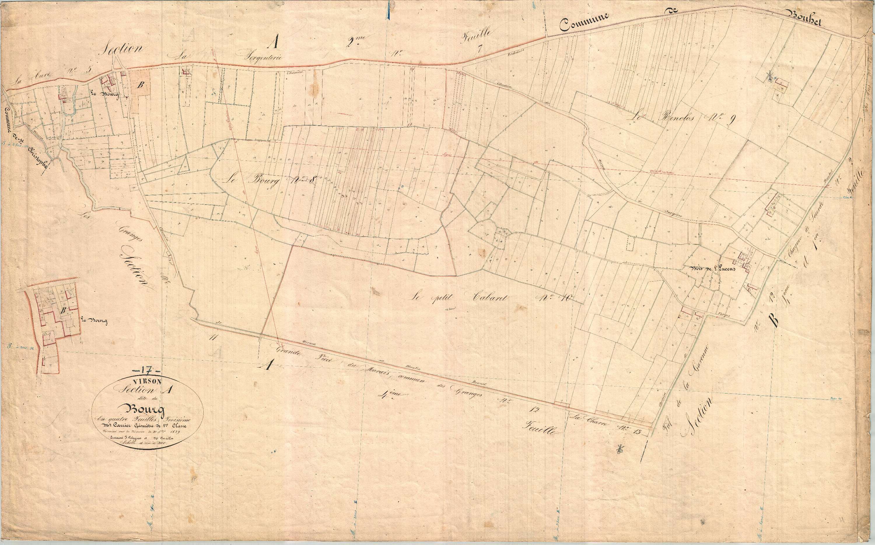 Virson - Section A3 dite du Bourg.