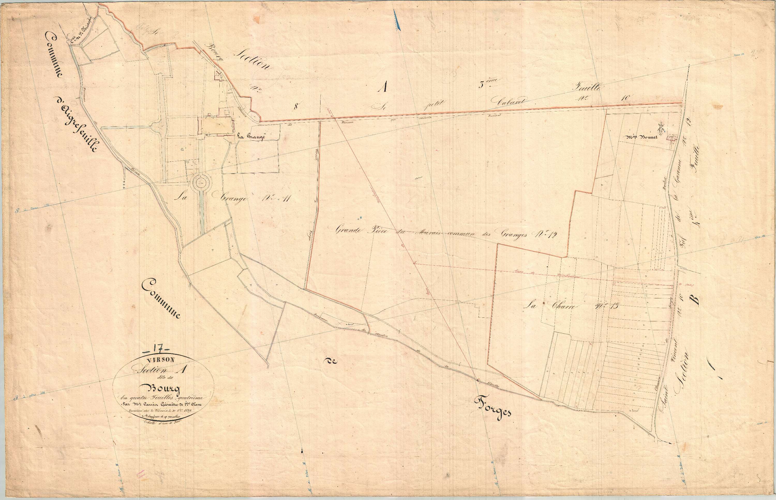 Virson - Section A4 dite du Bourg.