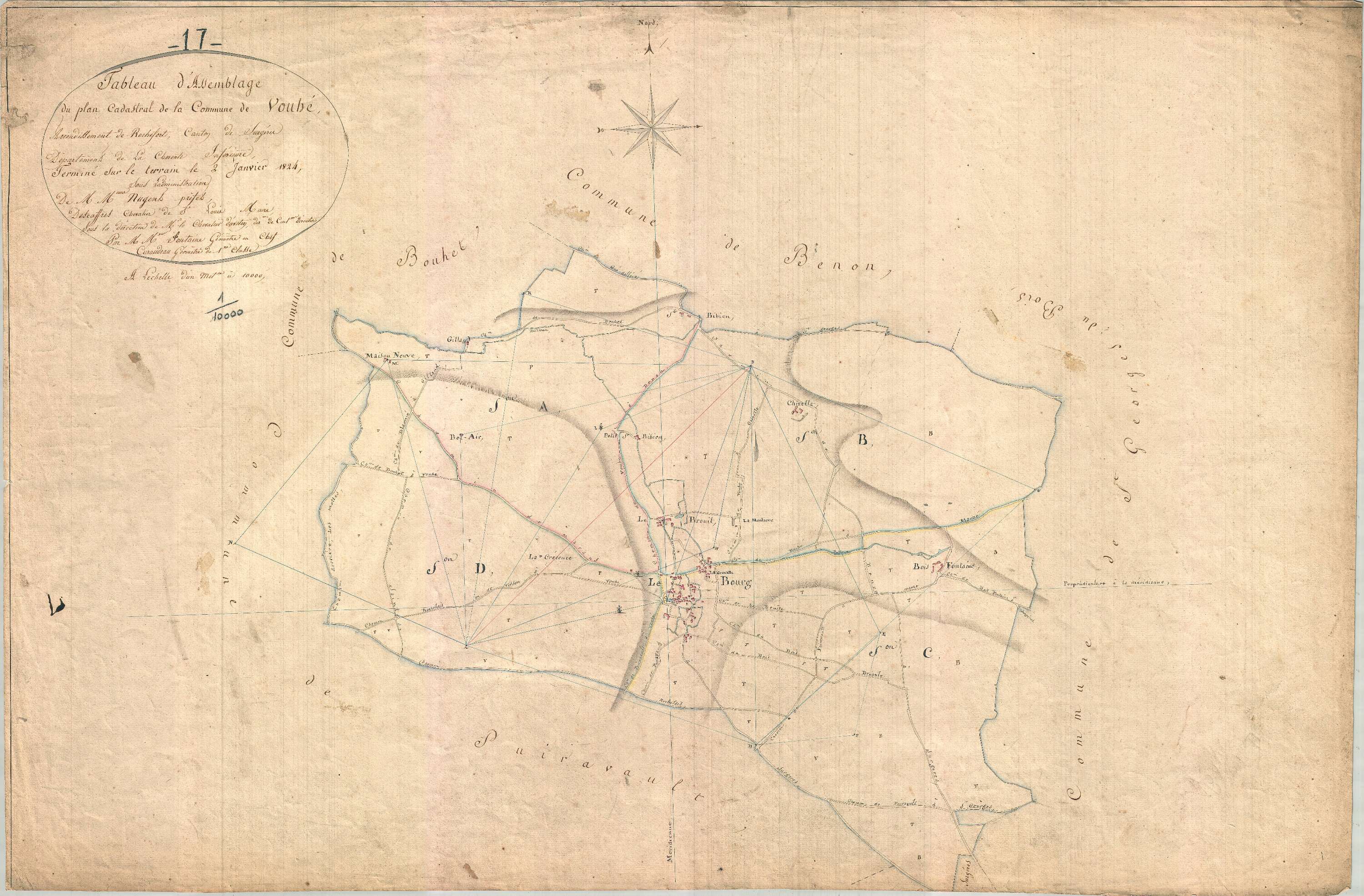 Vouhé - Tableau d'assemblage.