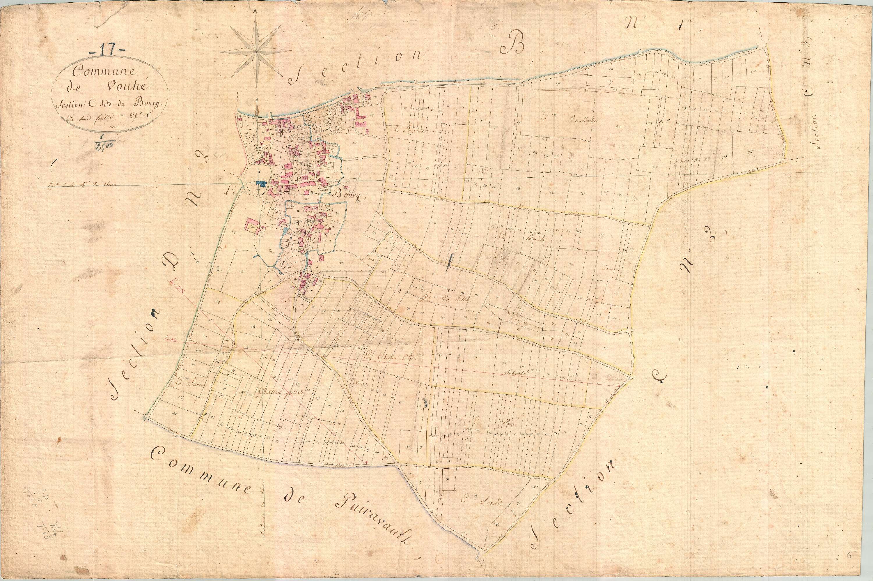 Vouhé - Section C1 dite du Bourg.