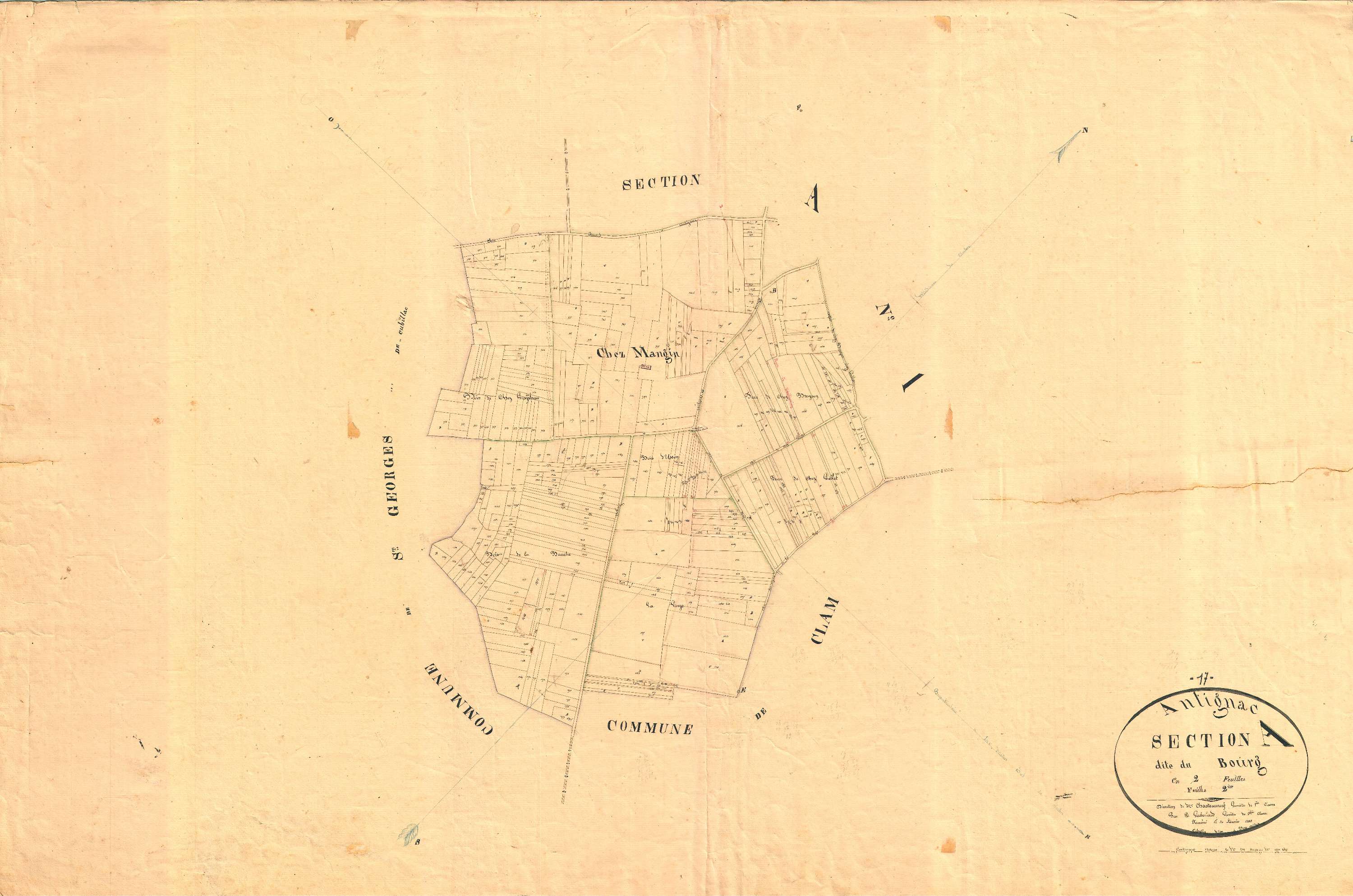 Antignac - Section A2 dite du Bourg.