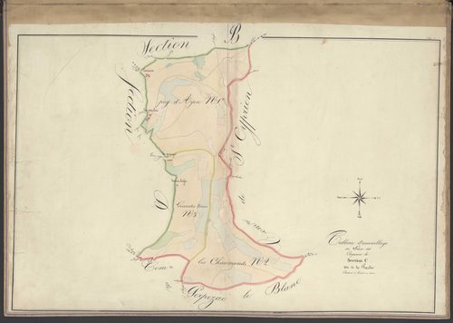 Tableau d'assemblage de la section C de la Pachie