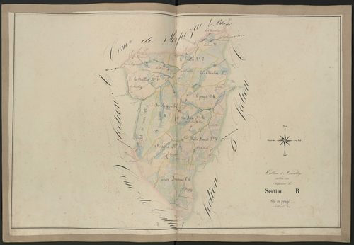 Tableau d'assemblage de la section B du Pouget