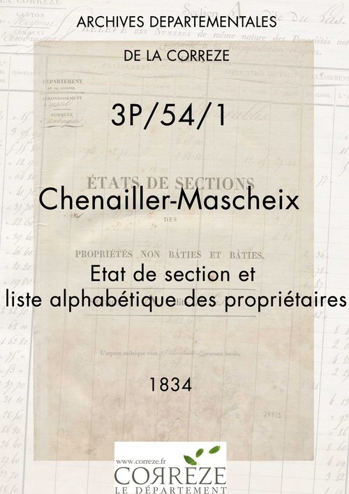 État de section et liste alphabétique de propriétaires