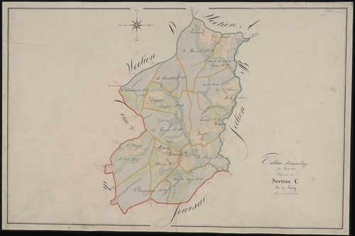 Tableau d'assemblage de la section C du Bourg