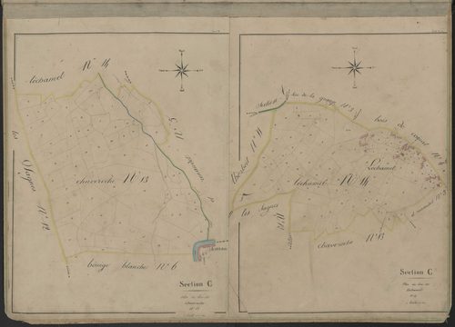 Sections C13 et C14 de Chaveroche et de l'Echamel