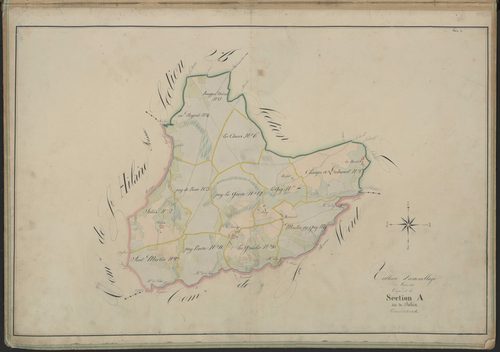 Tableau d'assemblage de la section A du Saleix