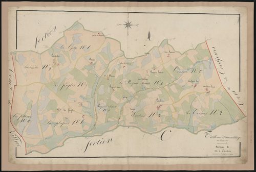 Tableau d'assemblage de la section B de Laulerie