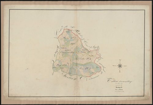 Tableau d'assemblage de la section D de Pinsac