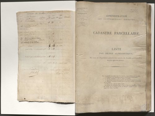 État de section et liste alphabétique de propriétaires
