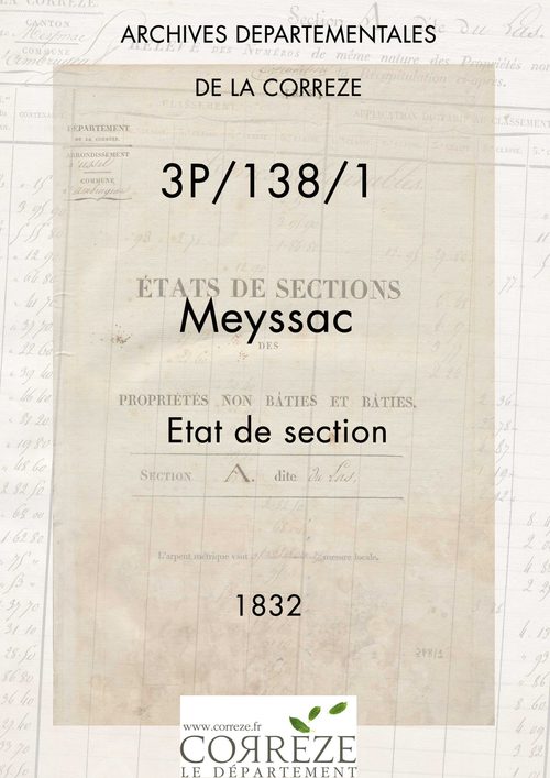 État de section et liste alphabétique de propriétaires