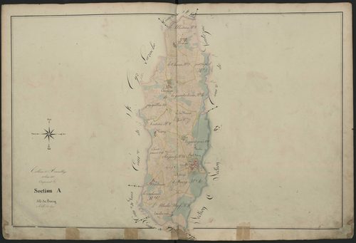 Tableau d'assemblage de la section A du Bourg