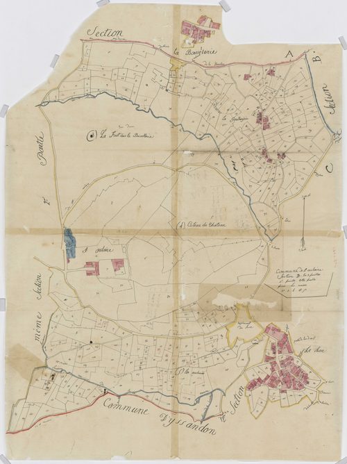 Section D3 du Côteau du châteaude la Forêt sous la Boisselerie et des Aucheries