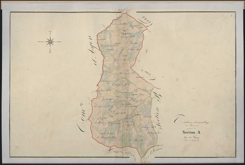 Tableau d'assemblage de la section A du Bourg