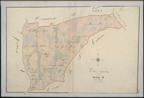 Tableau d'assemblage de la section B des Brugères