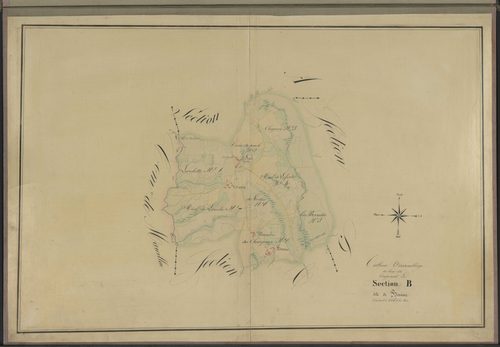 Tableau d'assemblage de la section B de Bennac