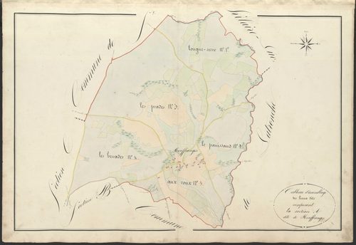 Tableau d'assemblage de la section A de Rouffianges