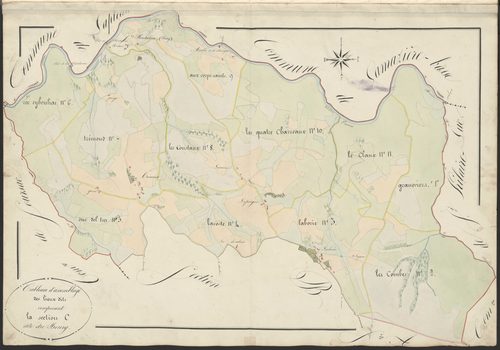 Tableau d'assemblage de la section C du Bourg