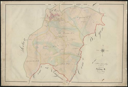 Tableau d'assemblage de la section B dite du Bourg