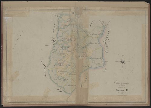 Tableau d'assemblage de la section E de la Terrade