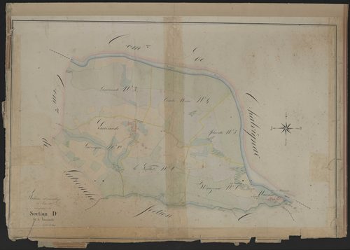 Tableau d'assemblage de la section D de Lamirande