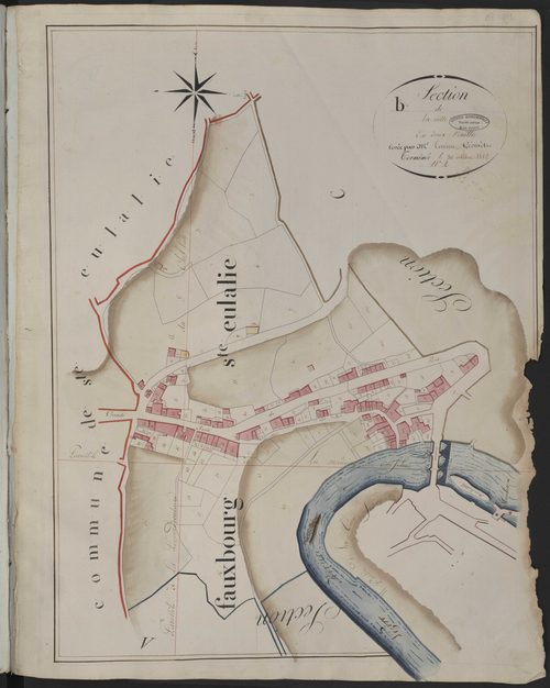 Section B2 de la ville (comprend le faubourg de Sainte-Eulalie)