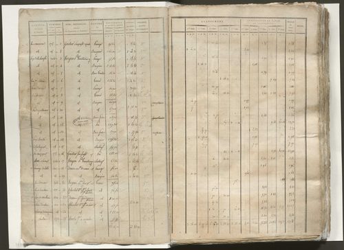 Tableau indicatif des propriétaires, des propriétés foncières et de leurs contenances. Classement parcellaire et évaluation des revenus imposables des propriétés bâties.