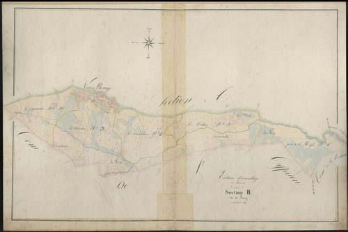 Tableau d'assemblage de la section B du Bourg