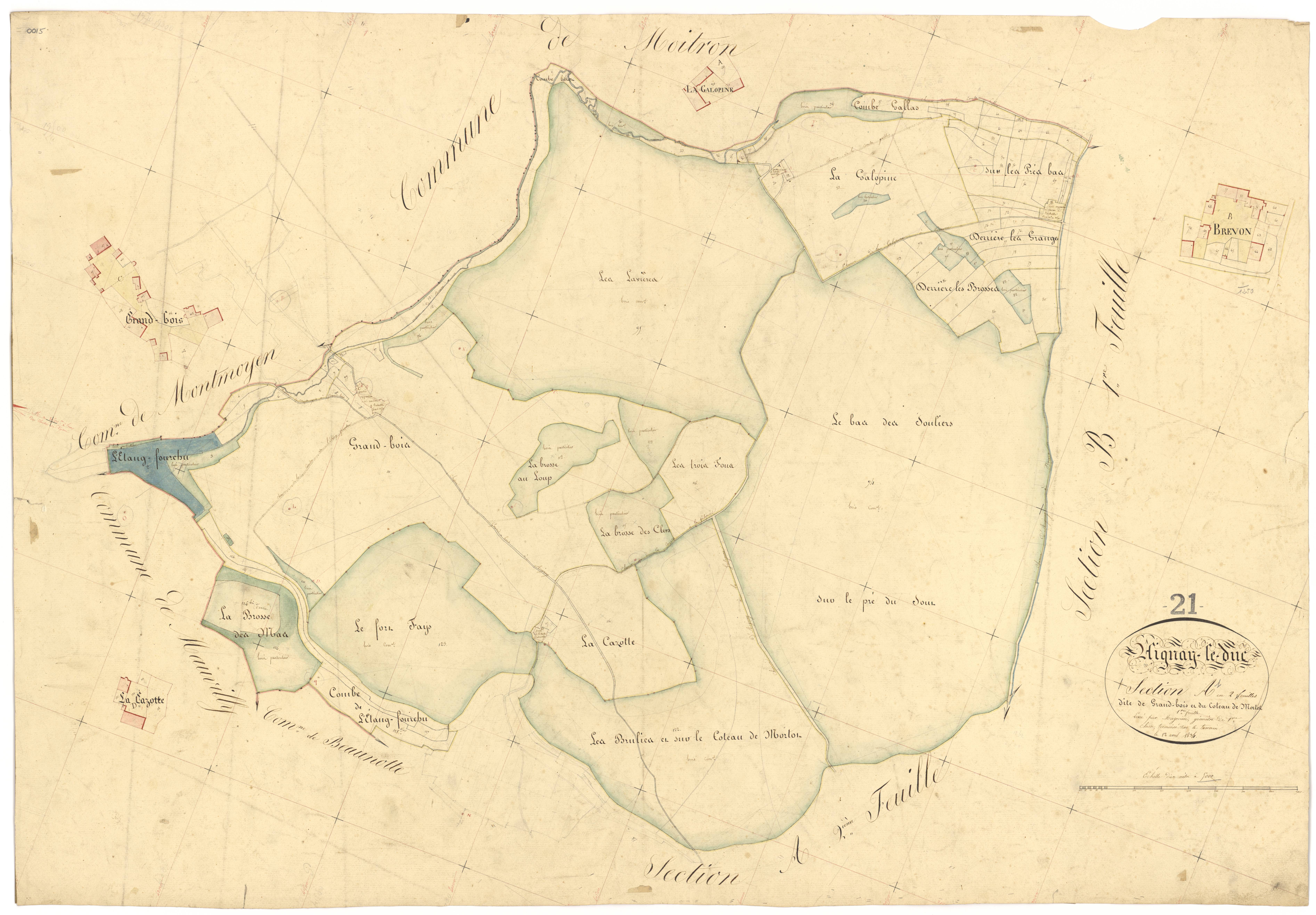 Aignay-le-Duc - Section A1 - 3 P PLAN 7/2